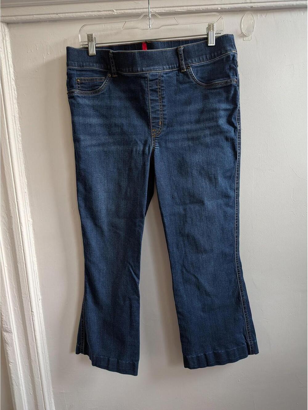 Spanx Bootcut Jeans Womens 34 Blue Mid Rise Stretch Denim 5-Pocket Casual Pants